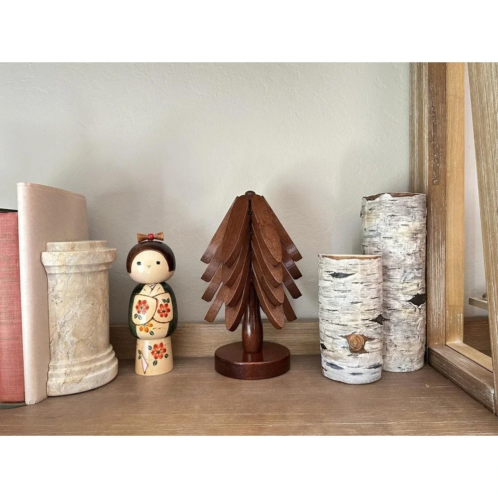 Set of 4 Wooden Trivets — Stacked 